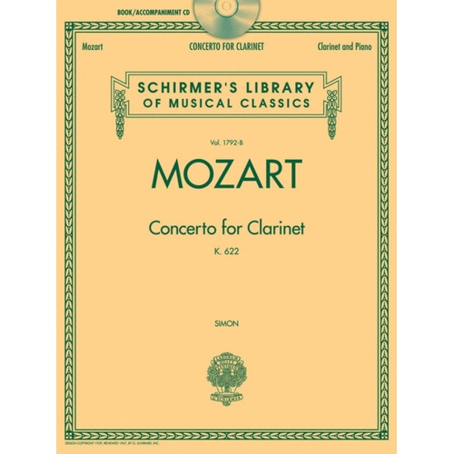 Mozart Clarinet Concerto K.622 Book/CD 