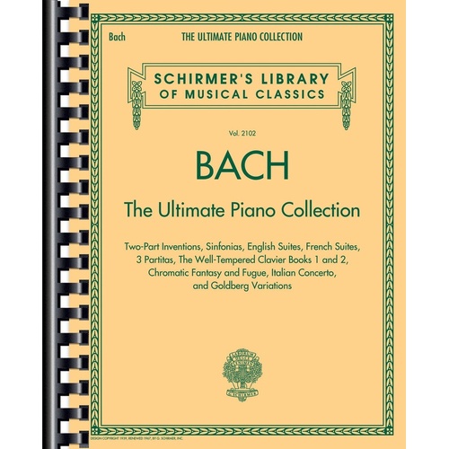 Bach - The Ultimate Piano Collection (Spiral Bound Book)