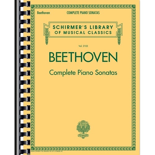 Beethoven Complete Piano Sonatas - 696 Pages, Edited by Von Bülow/Lebert, G. Schirmer