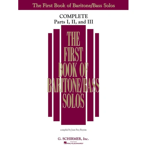 First Book of Baritone/Bass Solos Complete by G. Schirmer, Inc.