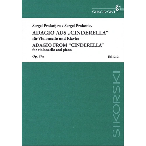 Adagio from Cinderella, Op. 97a for Cello - Sergei Prokofiev, Sikorski, 8 Pages