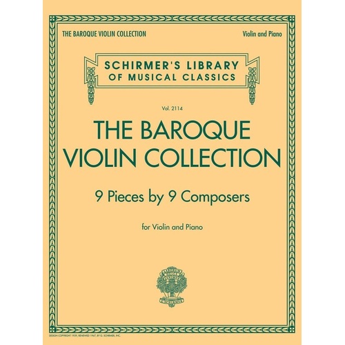 The Baroque Violin Collection for Violin and Piano