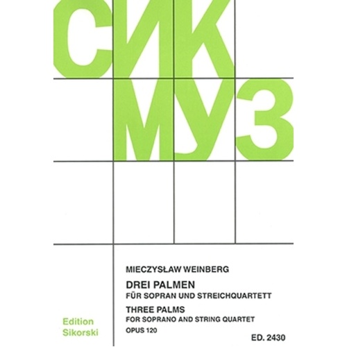 Palms 3 For Soprano And String Quartet Op 120 