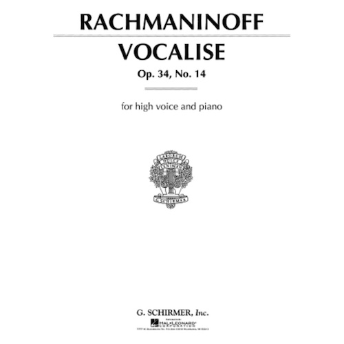Schirmer - Rachmaninoff - Vocalise Op 34 No 14 High Voice/Piano