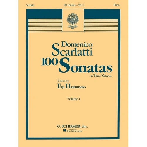 SCARLATTI - 100 Sonatas Vol 1 Ed Hashimoto, Piano Solo, 142 Pages, G. Schirmer