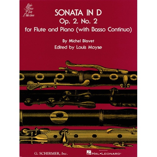 Schirmer - Blavet - Sonata D Major Op 2 No 2 Flute/Piano
