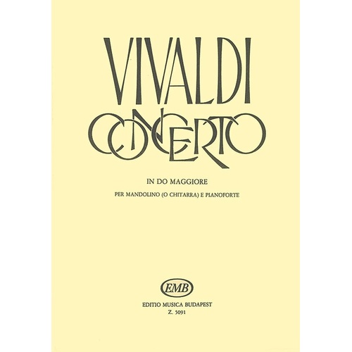 Concerto In C Maj Mandolin Or Guitar Rv 425 W/Piano 
