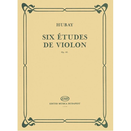 Six Etudes For Violin Op 63 (Softcover Book)