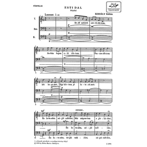 Esti Dal (Evening Song) Tbb (Octavo)