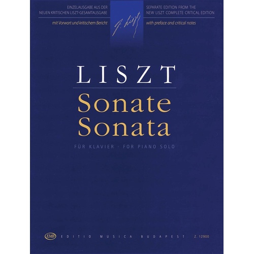 Liszt - Sonata In B Minor Piano (Softcover Book)