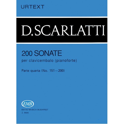 200 Sonatas Vol 4 Scarlatti Piano Solo (Softcover Book)