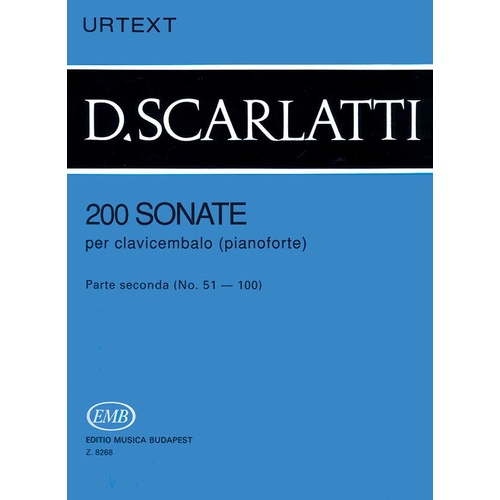 200 Sonatas Vol 2 Scarlatti Piano Solo (Softcover Book)