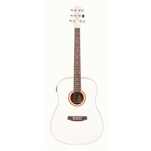 Ashton D26EQ Wh Dreadnought White Eq