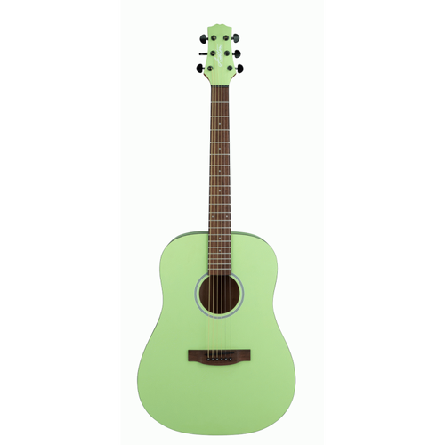 Ashton SPD30 Kiwi Green Acoustic Guitar with Gig Bag