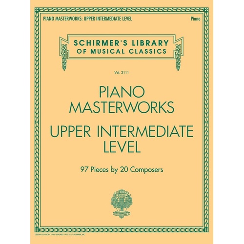 Piano Masterworks - Upper Intermediate Level (Softcover Book)