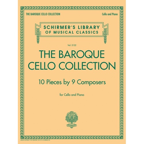 Baroque Cello Collection Cello/Piano (Softcover Book)