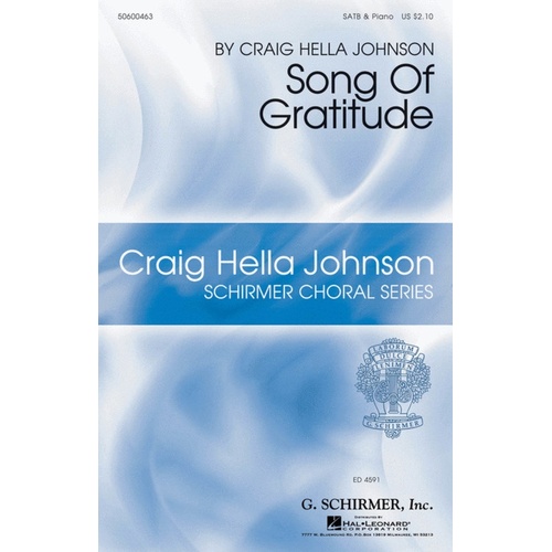 Schirmer - Song Of Gratitude SATB