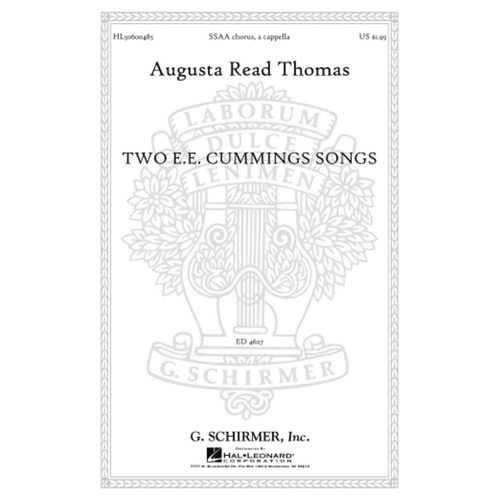 Two Ee Cummings Songs SSAA A Cappella