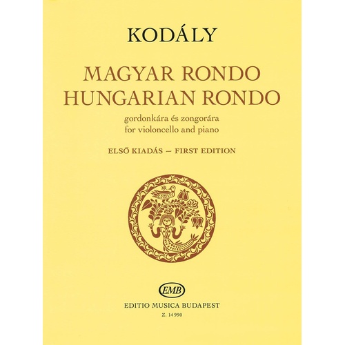 Kodaly - Hungarian Rondo Cello/Piano (Softcover Book)