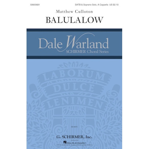 Balulalow SATB/Soprano Solo A Cappella