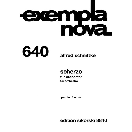 Schnittke - Scherzo For Orchestra Study Score