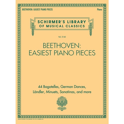 Schirmer - Beethoven - Easiest Piano Pieces