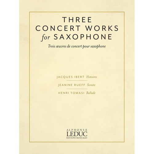 Three Concert Works for Alto Saxophone and Piano