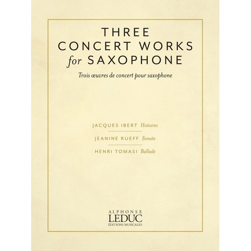 Three Concert Works for Alto Saxophone and Piano by Alphonse Leduc