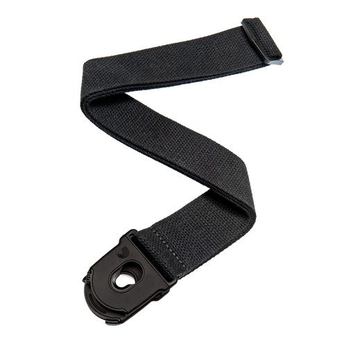 Planet Waves Planet Lock Cotton Guitar Strap, Black