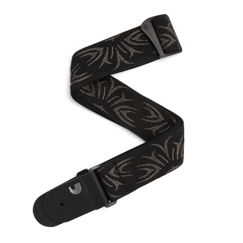 Planet Waves Woven Guitar Strap, Black/Gray Tattoo