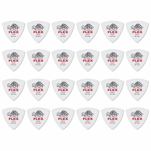 24 x Jim Dunlop Tortex Triangle FLEX 0.50MM Gauge Guitar Picks 456R