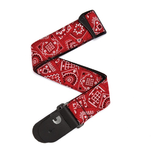 Planet Waves Woven Guitar Strap, Bandana Red