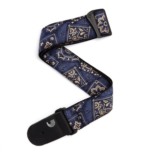 Planet Waves Woven Guitar Strap, Bandana Blue