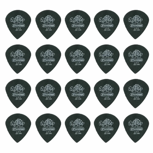 20 x Jim Dunlop Tortex Jazz 3 Pitch Black .50mm Guitar Picks III Free Post