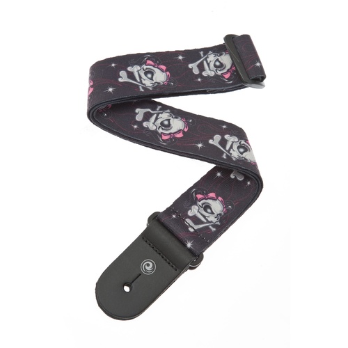 Planet Waves Lethal Threat Guitar Strap, Miss Skull