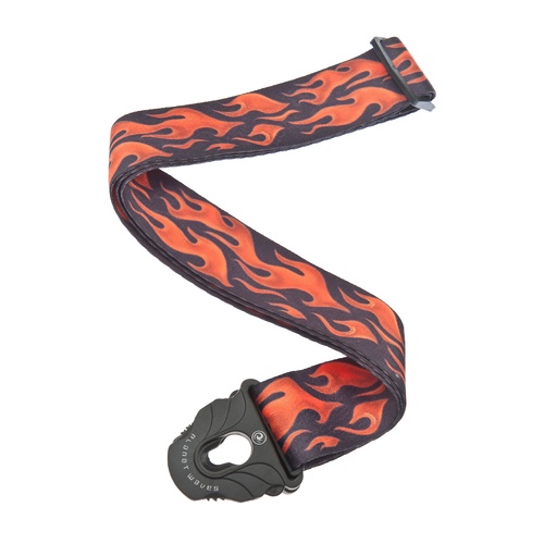 Planet Waves Planet Lock Guitar Strap, Flames