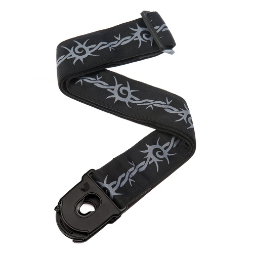 Planet Waves Planet Lock Guitar Strap, Barbed Wire