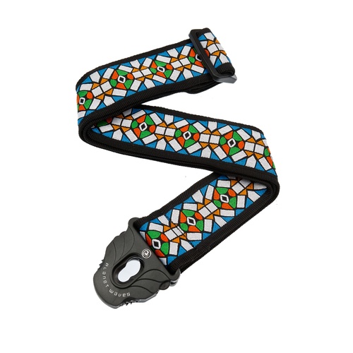 Planet Waves Planet Lock Guitar Strap, Stained Glass
