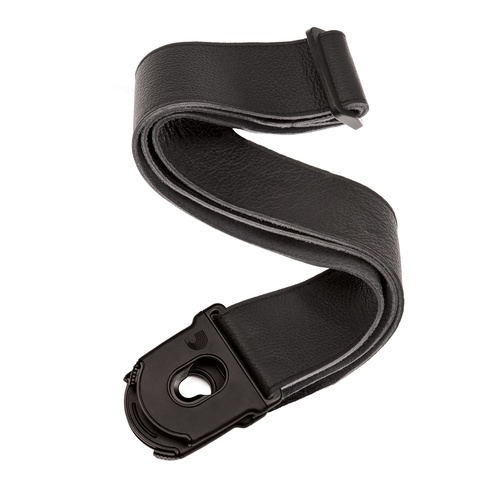 Planet Waves Planet Lock Leather Guitar Strap, Black