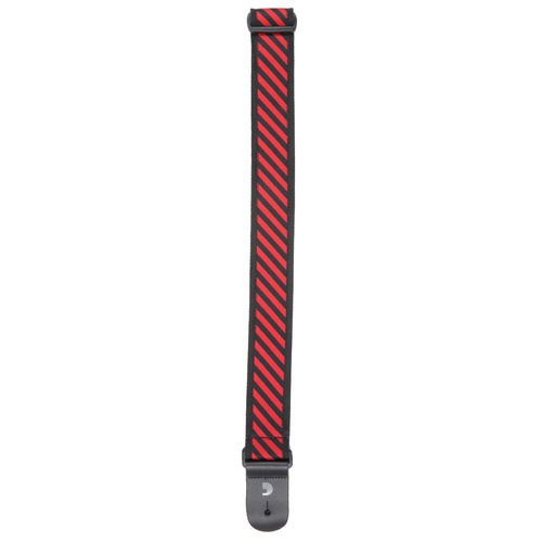 D'Addario 2 Inch Polypropylene Strap w/ Stripe Jaquard - Red