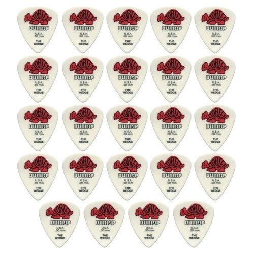 24 x Jim Dunlop Tortex Wedge 0.50mm Guitar Picks 424R USA Bulk Pack