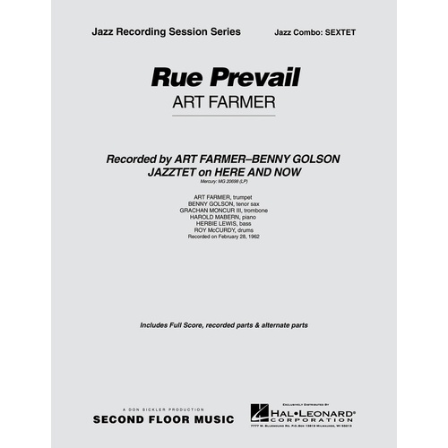 Rue Prevail Jazz Combo Score/Parts