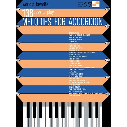 138 Easy To Play Melodies For Accordion Wfs27 (Softcover Book)