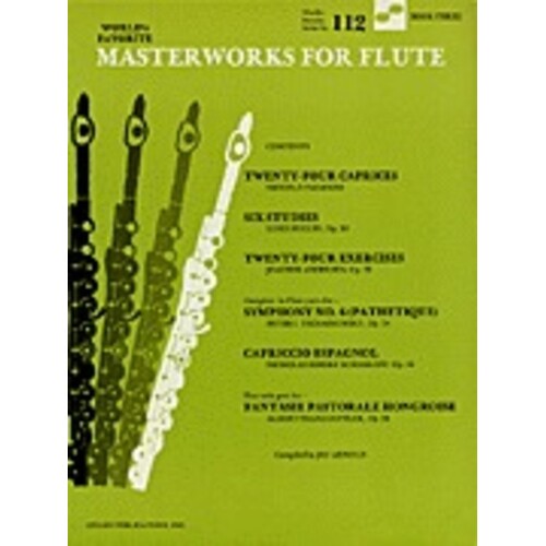 Masterworks For Flute Book 3 Wfs112 