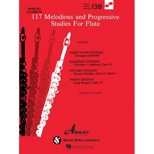 117 Melodious and Progressive Studies for Flute - Ashley Publications, 128 Pages, Woodwind Series