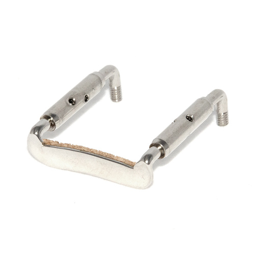 Violin Chinrest Screw Set 1/2-1/4 Chrome Plated Brass with Cork Lining and Adjustment Key