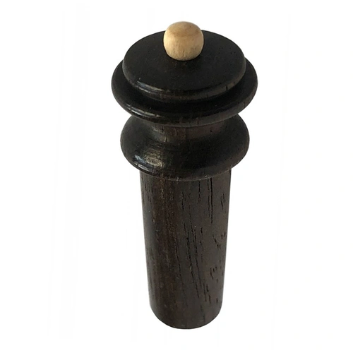 Ebony Violin Endpin with White Ball - B Quality