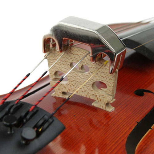 Violin Practice Mute - Nickel Plated Brass, Heavy Model, 4 Legs