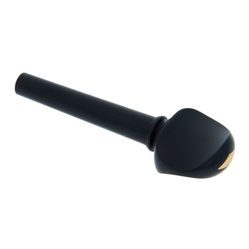 Violin Peg Swiss Model - Ebony with Goldplated Rhombus Inlay, Undrilled, A-Quality, Made in Germany
