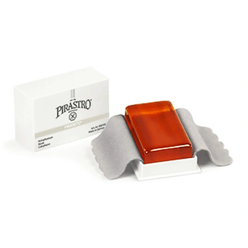 Piranito Violin Rosin by Pirastro - Oblong, Economical, Plastic Case with Cloth, Ideal for Steel Strings